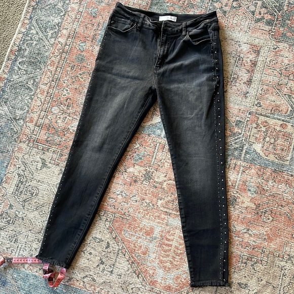 Kancan Embellished Heather Black 15/31 - Picture 1 of 4